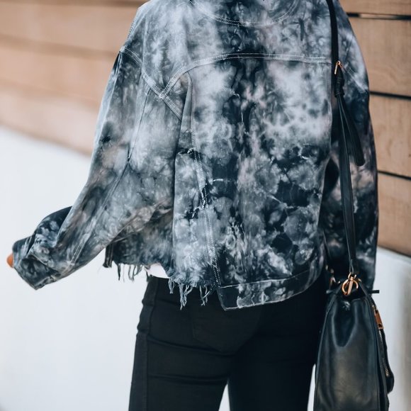 FINAL PRICE DROP Ink Drop Hand Dip Dyed Jacket - Picture 6 of 10